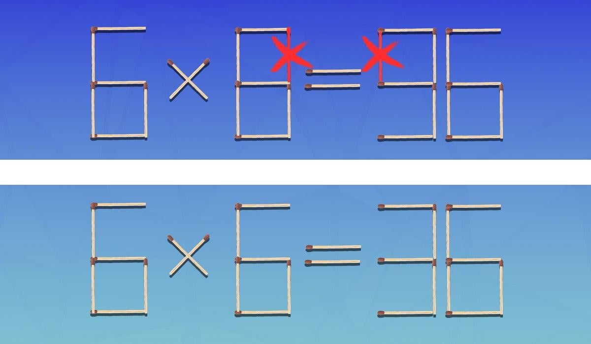 Snabbt IQ-test: du måste ta bort två matchningar för att jämlikhet ska bli korrekt