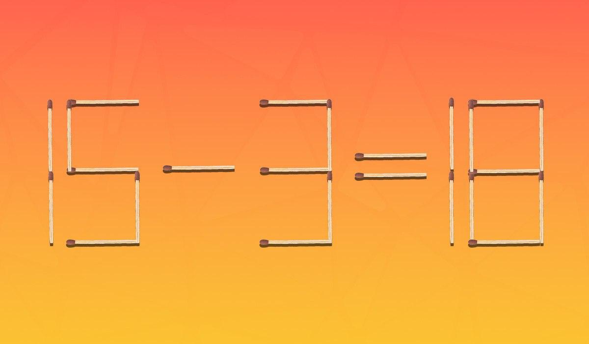 Du behöver bara flytta 1 tändsticka för att jämvikten ska stämma: ett problem för genier